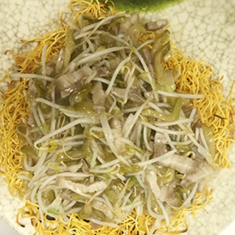 Shredded Pork Preserved Vegetable Pan Fried Noodle