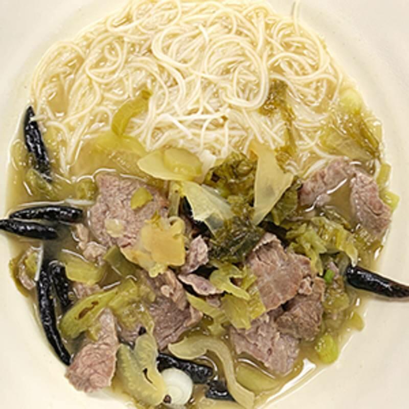 Rice Noodle Beef And Preserved Sour Vegetable