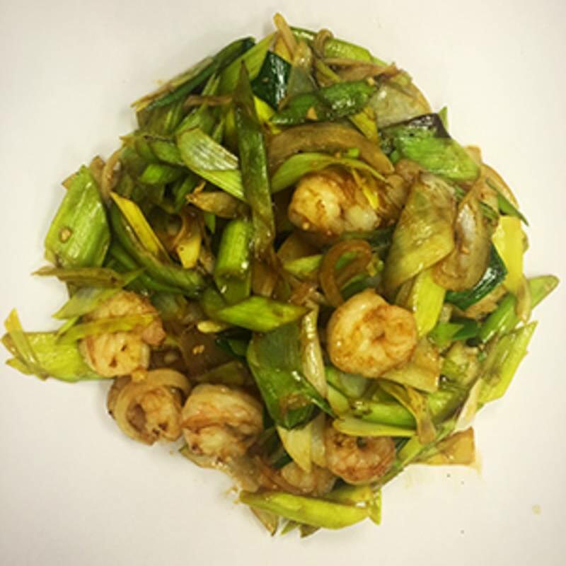 Leeks Shrimp